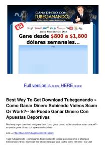 Como Ganar Dinero Subiendo Videos Scam Or Work?