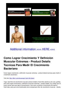 Como Lograr Crecimiento Y Definición Muscular Extremas - Product ...