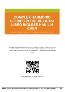 complex harmonic splines periodic quasi libro inglese han lin chen dbid 2u5pk