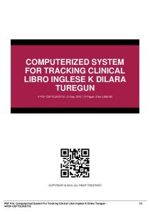 computerized system for tracking clinical libro inglese k dilara turegun dbid 5w7s