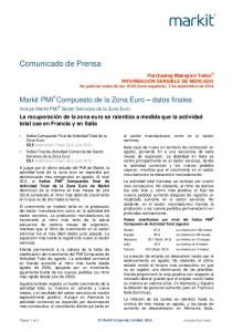 Comunicado de Prensa - Markit Economics