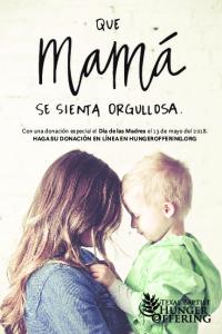 Con una donación especial el Día de las Madres el 13