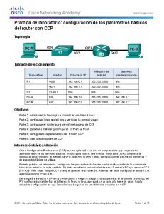 configuración de los parámetros básicos del router