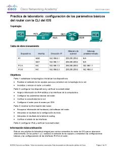 configuración de los parámetros básicos del router