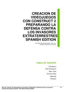 creacion de videojuegos con construct 2 preparando la defensa contra los invasores extraterrestres spanish edition dbid 15j3p