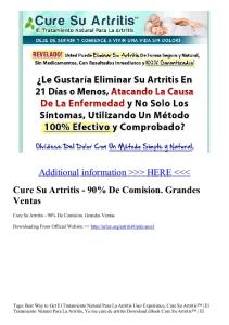 Cure Su Artritis - 90% De Comision. Grandes Ventas