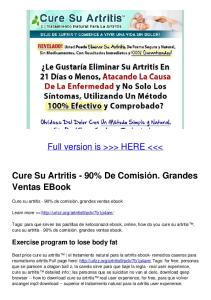 Cure Su Artritis - 90% De Comisión. Grandes Ventas