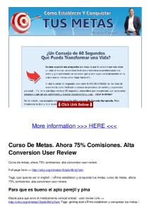 Curso De Metas. Ahora 75% Comisiones. Alta Conversion User ...