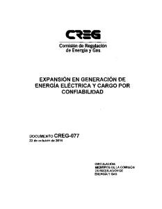 D-077-14 EXPANSIÓN EN GENERACIÓN DE ENERGÍA ... - CREG