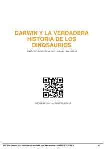 darwin y la verdadera historia de los dinosaurios  AWS