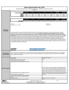 Datos de Electricidad Label- (EFL)