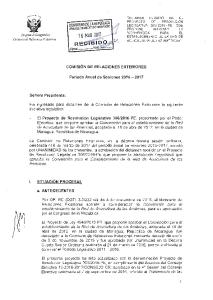 de la Comisión de Relaciones Exteriores. DICTAMEN RECAÍDO EN