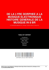 de la lyre dorphee a la musique electronique histoire generale de la musique in 8 br dbid z7j