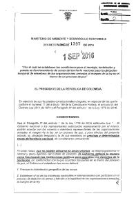 Decreto 1397 de 2016 - Presidencia de la República de Colombia