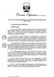 Decreto Supremo Nro. 054-2018-PCM - SecretarÃ­a de GestiÃ³n