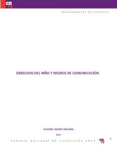 derechos del niño y medios de comunicación - Consejo Nacional de ...