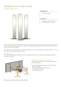 Deviating mirrors for light curtains Orion1 Mirror xxx