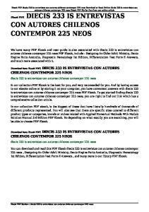 diecis 233 is entrevistas con autores chilenos contempor 225 neos pdf