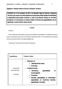 Dirección Xeral de Centros e Recursos Humanos ANUNCIO do 21 de