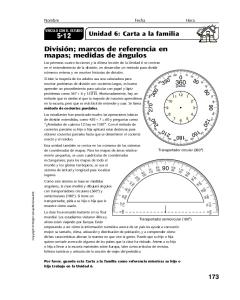 División; marcos de referencia en mapas; medidas de