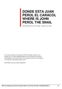 donde esta juan perol el caracol where is john perol ...  AWS