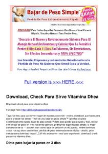 Download, Check Para Sirve Vitamina Dhea