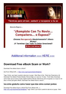 Download Free eBook Scam or Work?