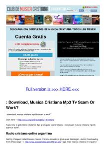 Download, Musica Cristiana Mp3 Tv Scam Or Work?