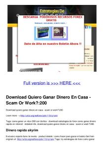 Download Quiero Ganar Dinero En Casa - Scam Or