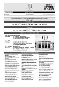 Dr. PERÚ VALENTÍN JIMENEZ LA ROSA Dr. JULIO ERNESTO