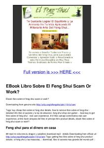 EBook Libro Sobre El Feng Shui Scam Or Work?