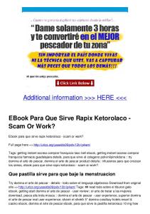 EBook Para Que Sirve Rapix Ketorolaco - Scam Or