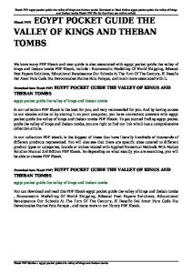 egypt pocket guide the valley of kings and theban tombs pdf