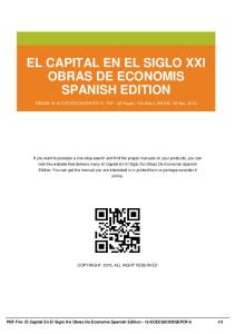 el capital en el siglo xxi obras de economis spanish edition dbid 126ky