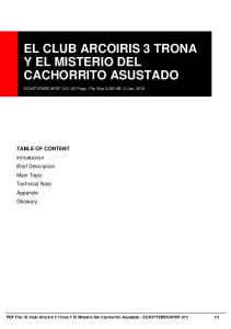 el club arcoiris 3 trona y el misterio del cachorrito asustado