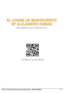 el conde de montecristo by alejandro dumas -86pdf ...  AWS