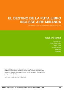 el destino de la puta libro inglese aire miranda dbid a8gxv