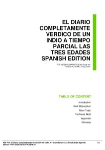 el diario completamente verdico de un indio a tiempo parcial las tres edades spanish edition dbid 3cq4