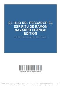 el hijo del pescador el espiritu de ramon navarro spanish edition dbid 7349