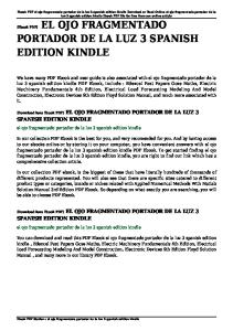 el ojo fragmentado portador de la luz 3 spanish edition kindle pdf