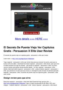 El Secreto De Puente Viejo Ver Capitulos Gratis - Persuasion X Elite ...