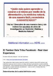 El Tambor Dela Tribu Facebook - Real User Experience