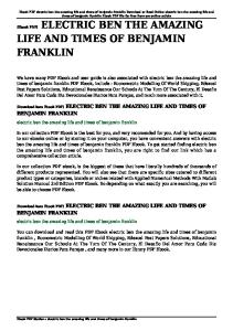 electric ben the amazing life and times of benjamin franklin pdf