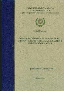 Emergent Optimization: Design and Applications in ...