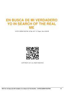 en busca de mi verdadero yo in search of the real ... - SLIDEBLAST.COM