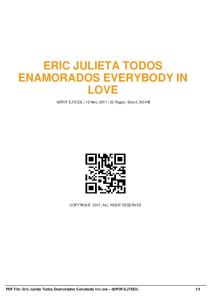 eric julieta todos enamorados everybody in love  AWS