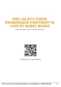 eric julieta todos enamorados everybody in love by isabel munoz