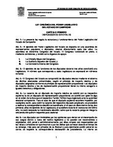 estatales/campeche/ley organica del poder legislativo