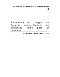 Evaluación de riesgos de Listeria monocytogenes en alimentos listos