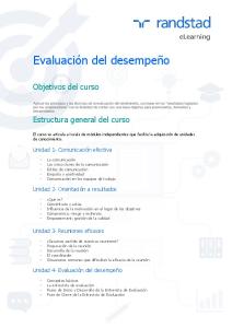 Evaluación del desempeño